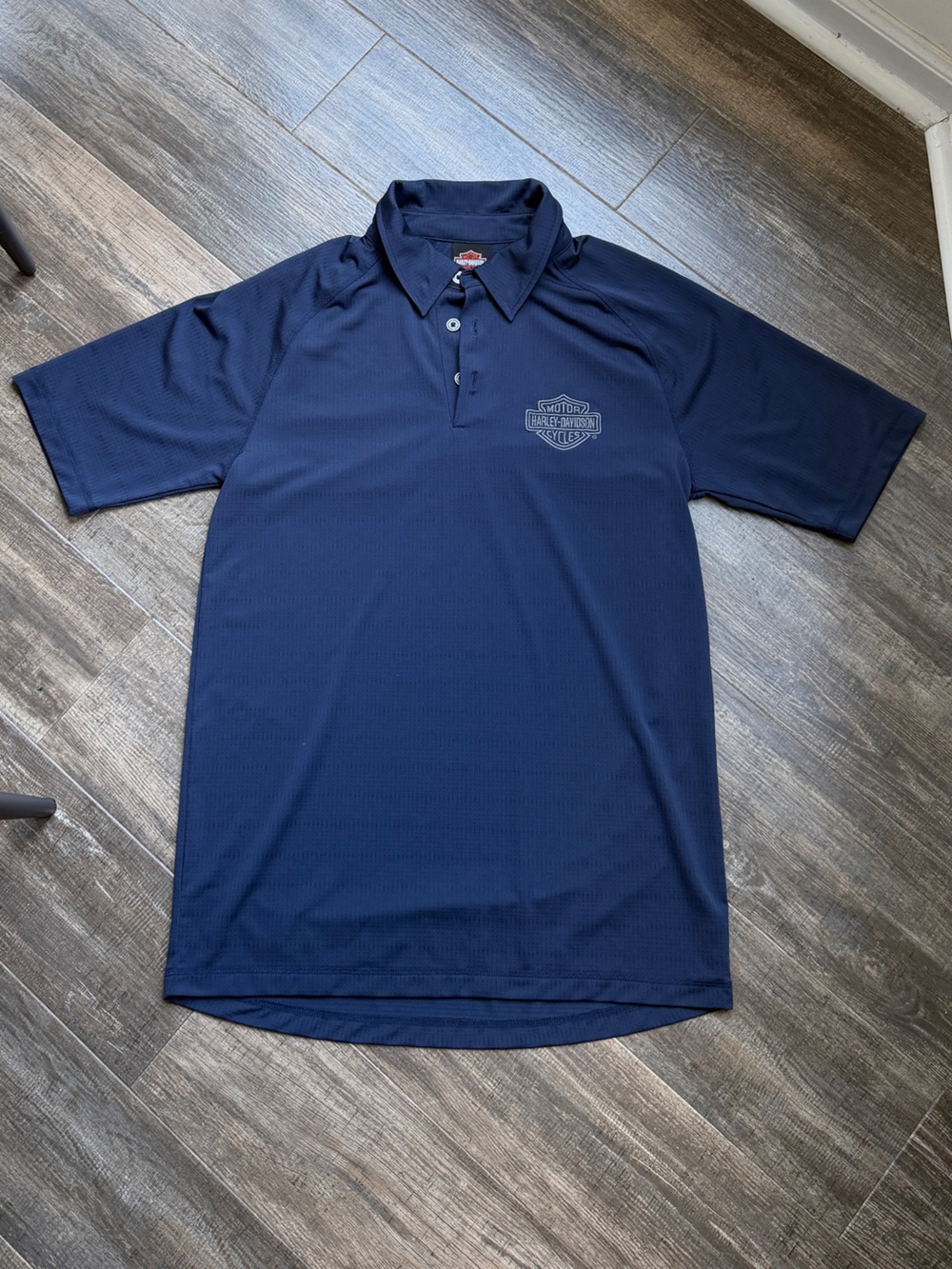 Harley Davidson dry fit polo navy blue M